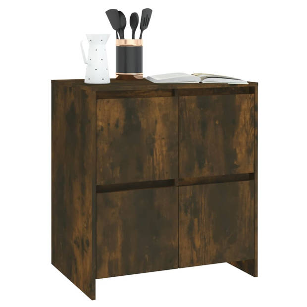 The Living Store Dressoir - Gerookt Eiken - 70 x 41 x 75 cm - Montage vereist