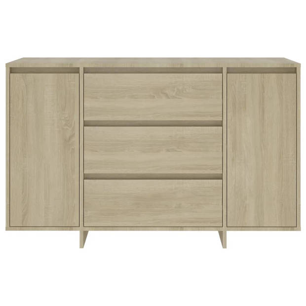 The Living Store Dressoir Meubel - 120 x 41 x 75 cm - Sonoma eiken - Montage vereist