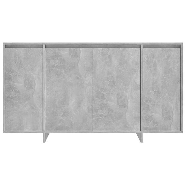 vidaXL Dressoir 135x41x75 cm bewerkt hout betongrijs