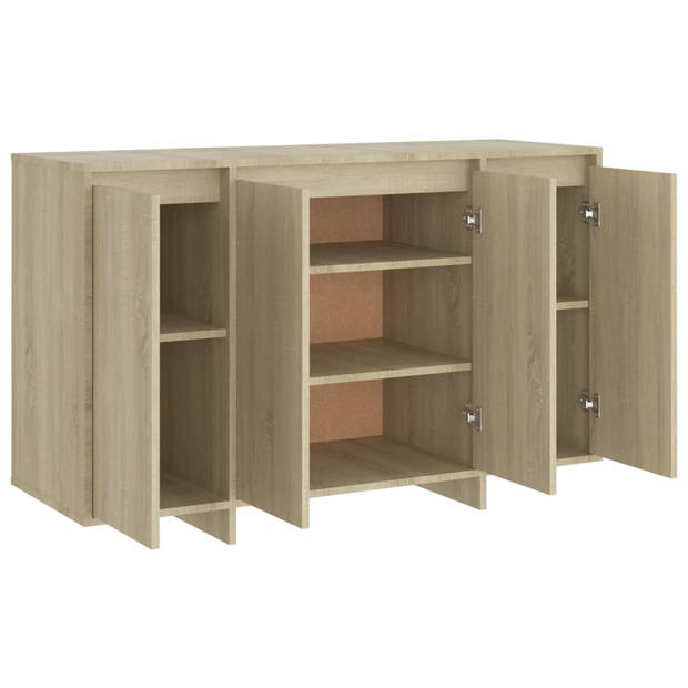 vidaXL Dressoir 120x41x75 cm bewerkt hout sonoma eikenkleurig