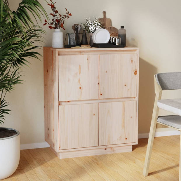 The Living Store Dressoir - Houten - 60 x 34 x 75 cm - 4 deuren