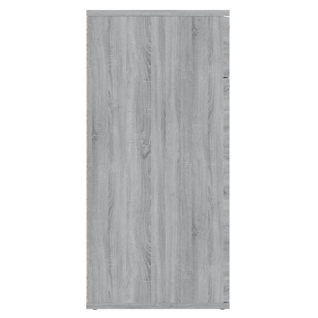 vidaXL Dressoir 80x36x75 cm bewerkt hout grijs sonoma eikenkleurig