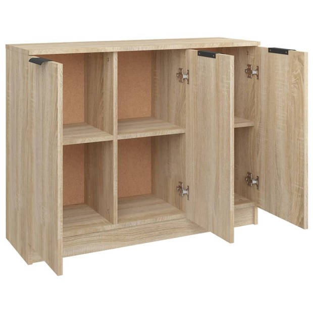 vidaXL Dressoir 90,5x30x70 cm bewerkt hout sonoma eikenkleurig