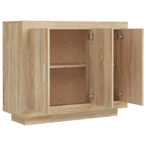 vidaXL Dressoir 92x35x75 cm bewerkt hout sonoma eikenkleurig