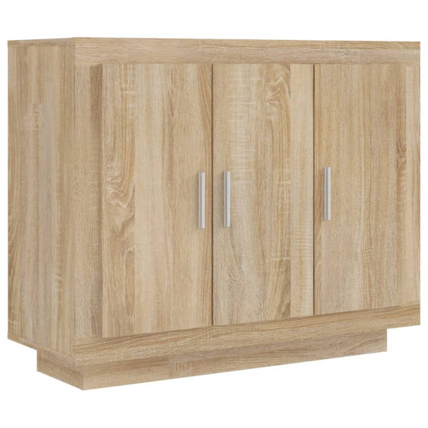 vidaXL Dressoir 92x35x75 cm bewerkt hout sonoma eikenkleurig