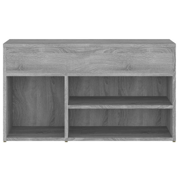 vidaXL Schoenenbank 80x30x45 cm bewerkt hout grijs sonoma eikenkleurig