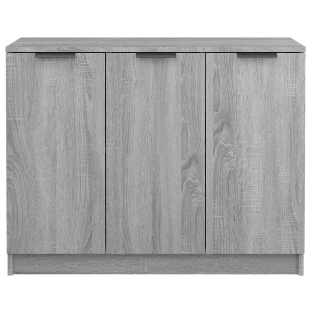 vidaXL Dressoir 90,5x30x70 cm bewerkt hout grijs sonoma eikenkleurig