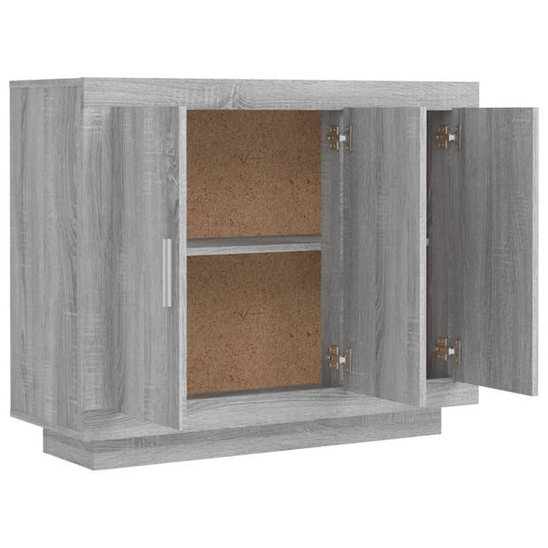 vidaXL Dressoir 92x35x75 cm bewerkt hout grijs sonoma eikenkleurig