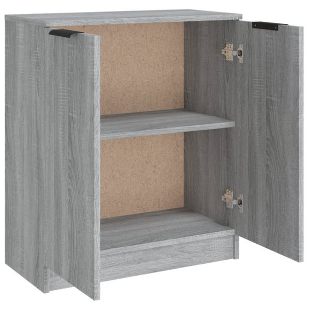 The Living Store Dressoir Opbergkast - 60 x 30 x 70 cm - Grijs Sonoma Eiken