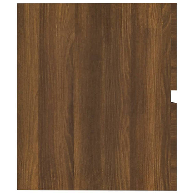 vidaXL Wastafelkast 41x38,5x45 cm bewerkt hout bruineikenkleurig