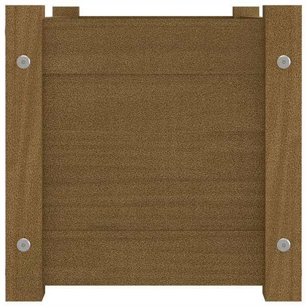 vidaXL Plantenbak 60x31x31 cm massief grenenhout honingbruin