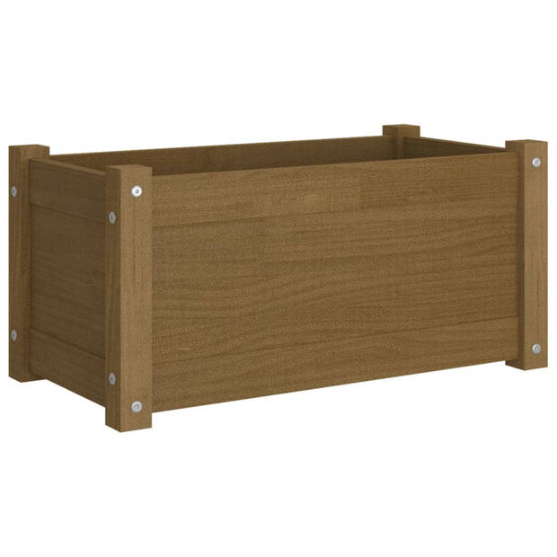 vidaXL Plantenbak 60x31x31 cm massief grenenhout honingbruin