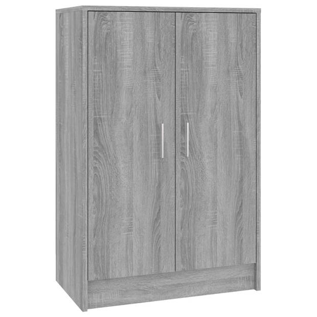 vidaXL Schoenenkast 60x35x92 cm bewerkt hout grijs sonoma eikenkleurig