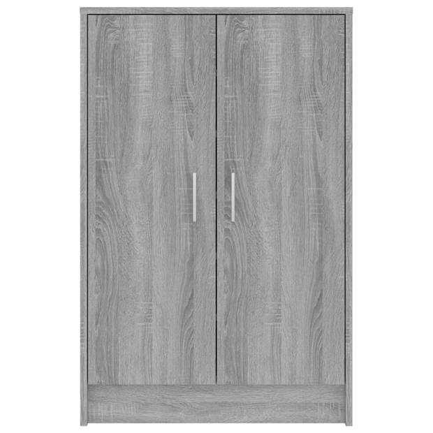 vidaXL Schoenenkast 60x35x92 cm bewerkt hout grijs sonoma eikenkleurig