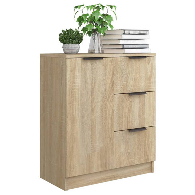 vidaXL Dressoir 60x30x70 cm bewerkt hout sonoma eikenkleurig