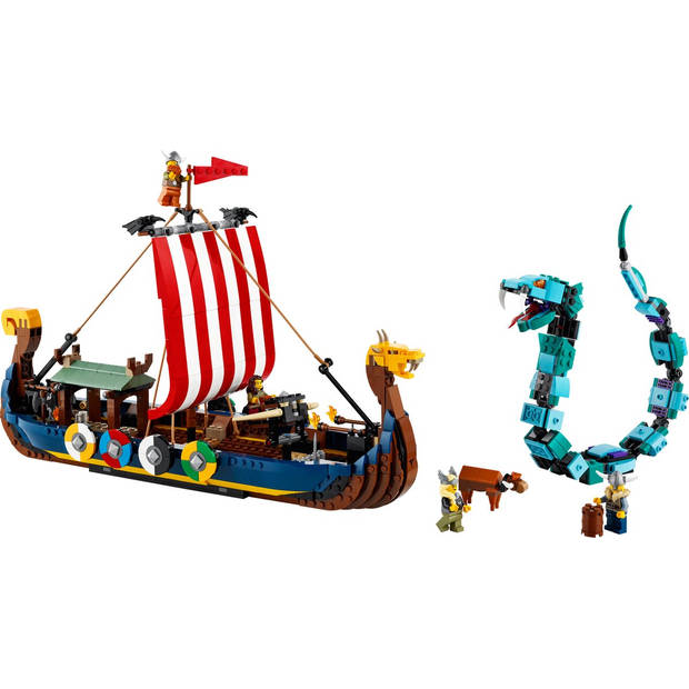 LEGO Creator 3-in-1 Vikingschip en de Midgaardslang - 31132
