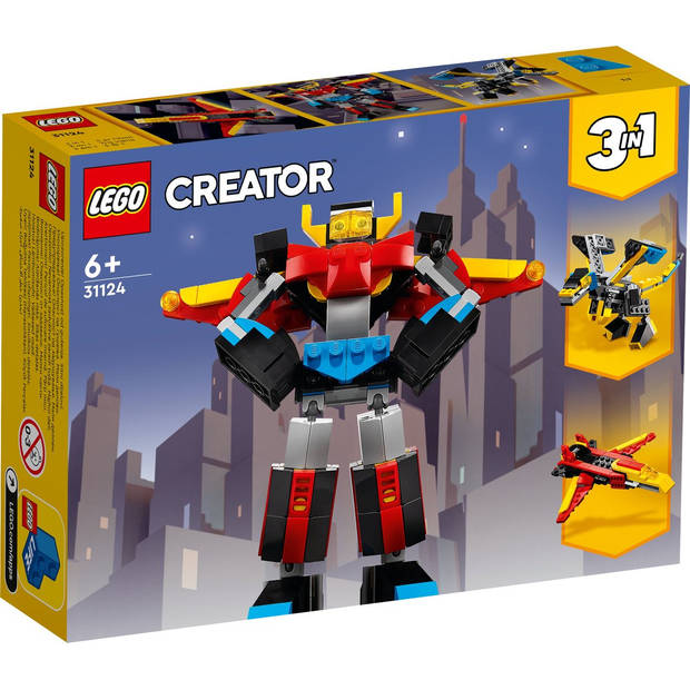 LEGO Creator 3in1 Superrobot Draak Vliegtuig Set 31124