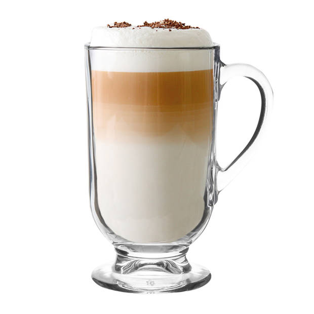 Latte Macchiato Glazen - Koffieglazen - Cappuccino Glazen - Cappuccino Kop -310ML - + Gratis Lepels - Set van 6