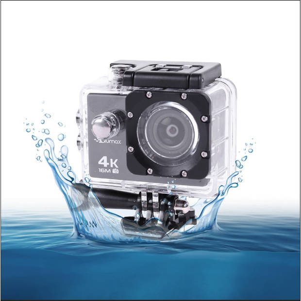 Qumax 4K Action Camera met Accessoires - Vlog Camera Actioncam - WiFi - Waterdichte Case - Afstandsbediening - Complete