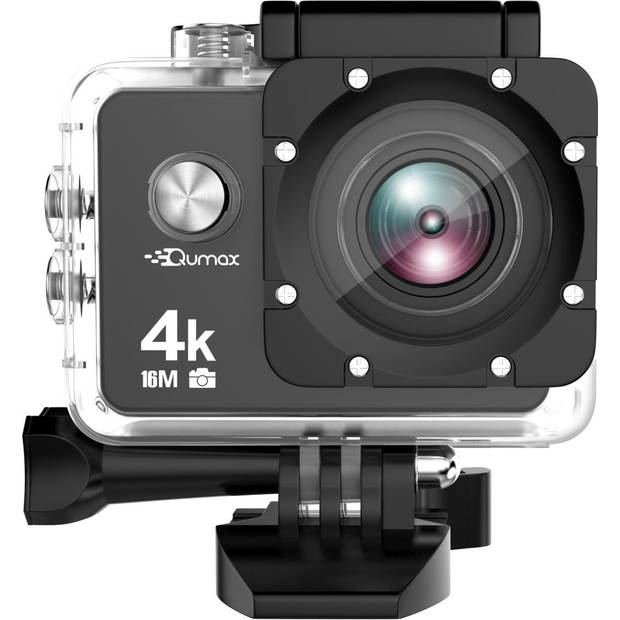 Qumax 4K Action Camera met Accessoires - Vlog Camera Actioncam - WiFi - Waterdichte Case - Afstandsbediening - Complete