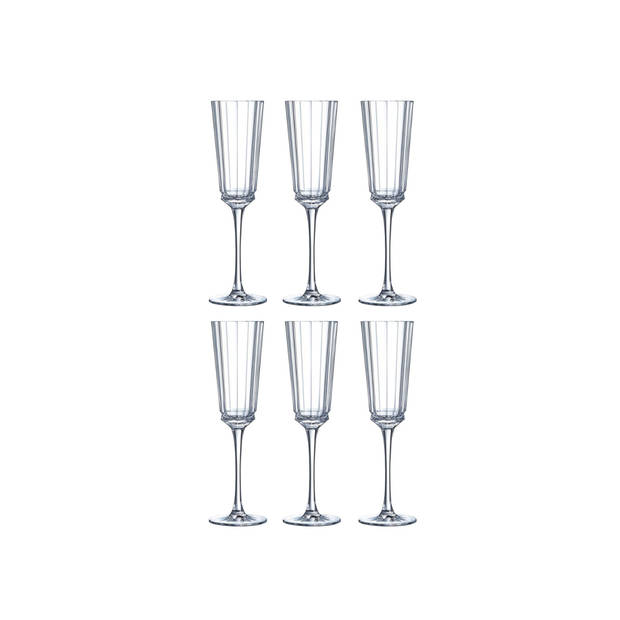 Cristal d'Arques Champagneglazen Macassar - 170 ml - 6 stuks