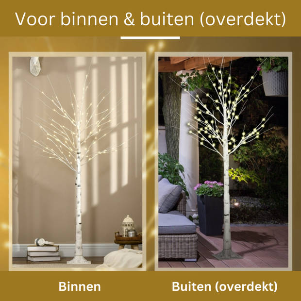 Lichtboom - Lichttakken - Led boom - Kerstverlichting - Lichttak - Kerstversiering - Kerst - 180 cm - 96 LED's - Warmwit