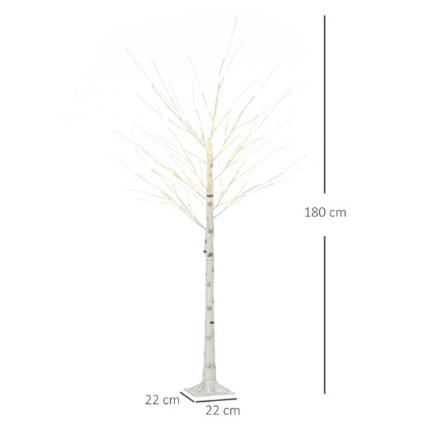 Lichtboom - Lichttakken - Led boom - Kerstverlichting - Lichttak - Kerstversiering - Kerst - 180 cm - 96 LED's - Warmwit