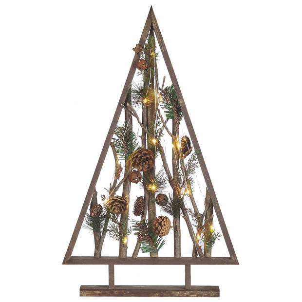 Beliani SVIDAL - Decoratief accessoire-Donkere houtkleur-Multiplex, Dennenhout