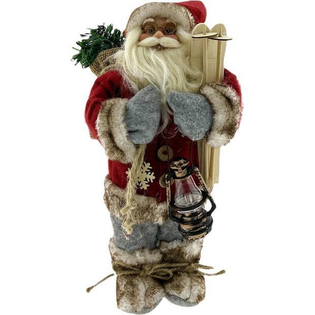 Luxe Kerst Decoratie Kerstmannen - Kerstman-pop - 30 Centimeter - 4 Stuks