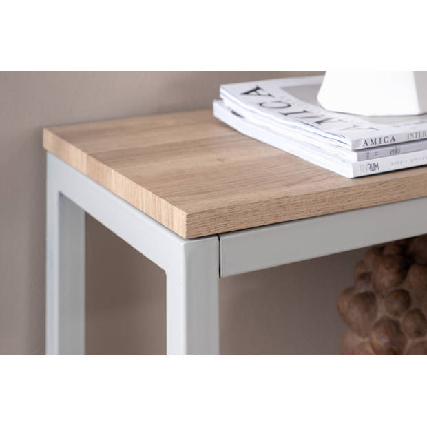 Rise sidetable met plank 30x110 cm es decor, grijs.