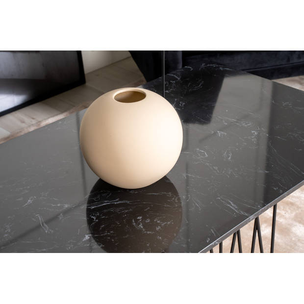 Stone salontafel 60x140 cm glas zwart marmor decor.