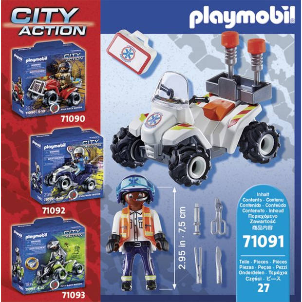 PLAYMOBIL City Life Reddingsdienst - Speed Quad - 71091