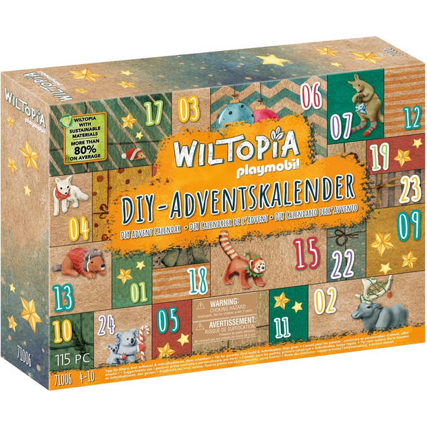 PLAYMOBIL Wiltopia Doe-het-zelf Adventskalender Dierenwereldreis - 71006