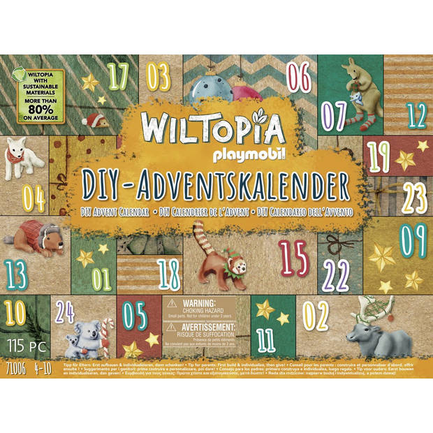 PLAYMOBIL Wiltopia Doe-het-zelf Adventskalender Dierenwereldreis - 71006