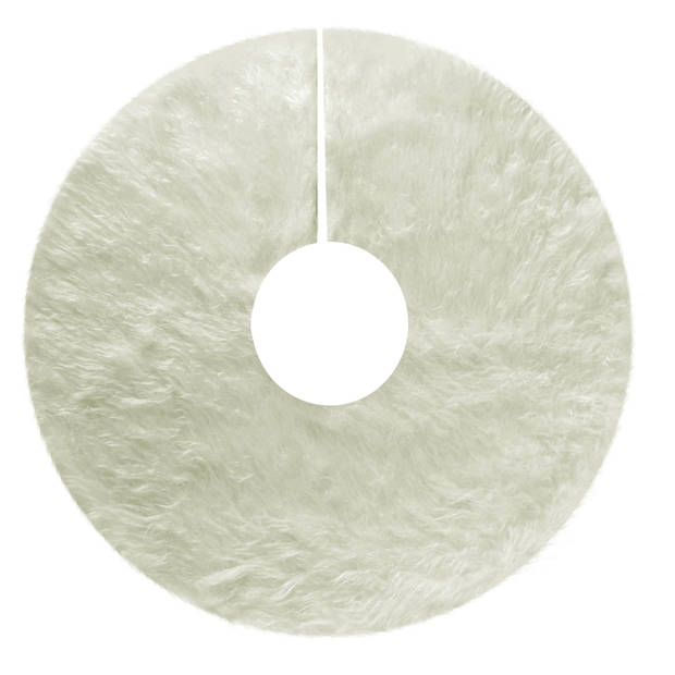 Krist+ kerstboomrok - creme wit - D120 cm - fluffy - Kerstboomrokken