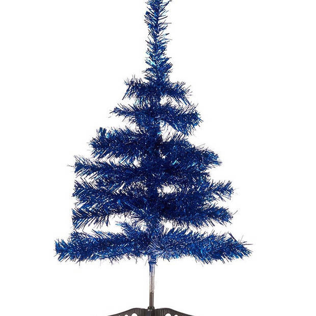 Krist+ kunst kerstboom - klein - blauw - 60 cm - Kunstkerstboom
