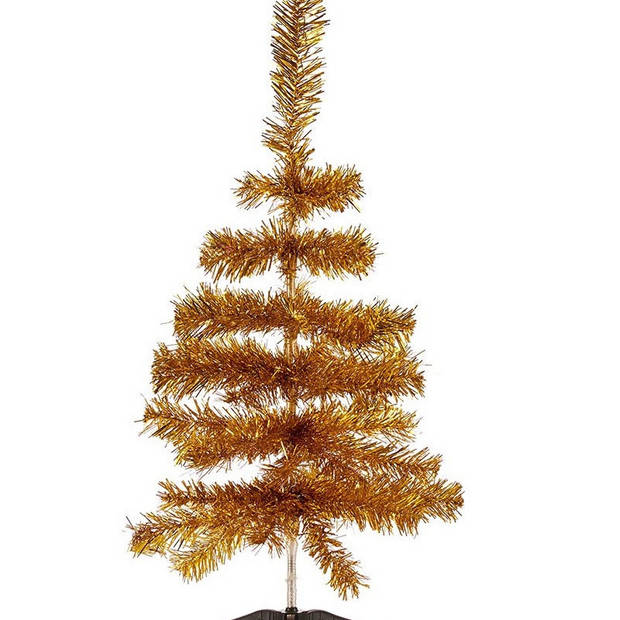 Krist+ kunst kerstboom - klein - goud - 60 cm - Kunstkerstboom