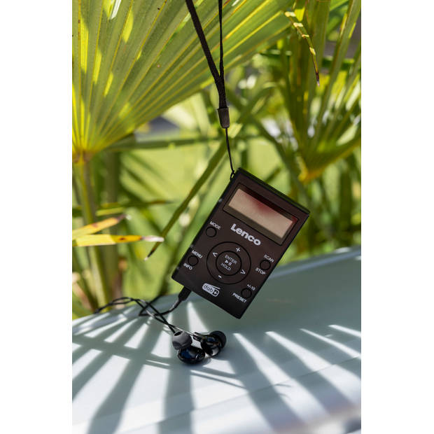 Pocket DAB+/ FM radio en MP3 speler Lenco Zwart