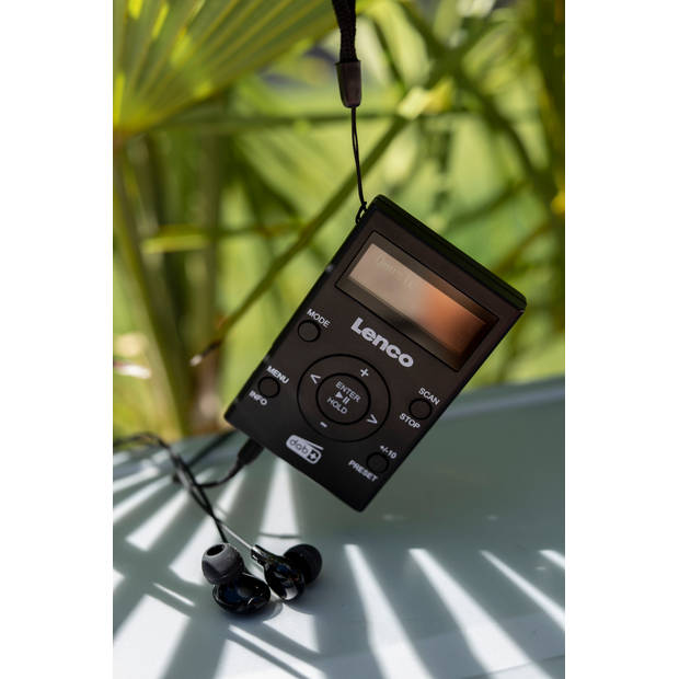 Pocket DAB+/ FM radio en MP3 speler Lenco Zwart