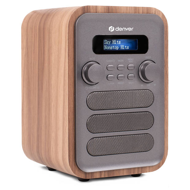 Denver DAB Radio - Retro Radio - Bluetooth - DAB+/ FM Radio - DAB48G