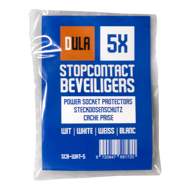 DULA Stopcontact beveiliging wit - Stopcontactbeschermers - Zelfklevend - Kinderbeveiliging- 5 stuks