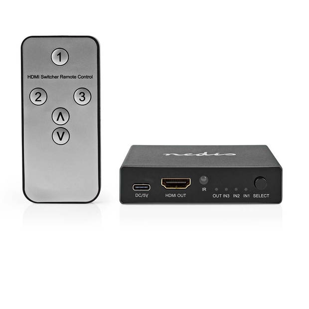 Nedis HDMI-Switch - VSWI3493AT - Antraciet