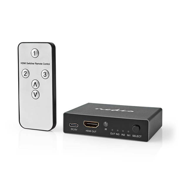 Nedis HDMI-Switch - VSWI3493AT - Antraciet