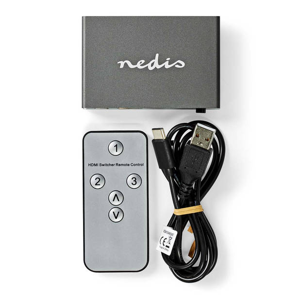 Nedis HDMI-Switch - VSWI3493AT - Antraciet