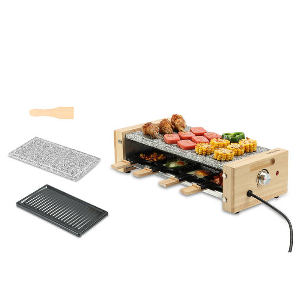 Swiss Pro+ Raclette Grill 8 Personen Inclusief Keramische Grillplaat