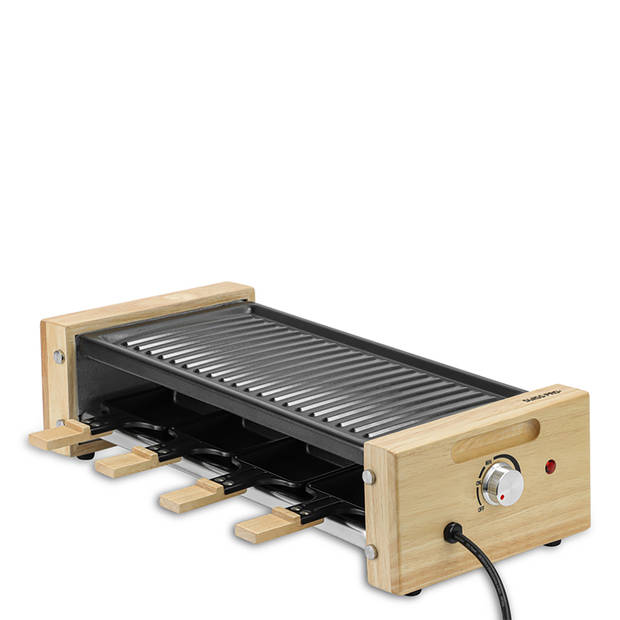 Swiss Pro+ Raclette Grill 8 Personen Inclusief Keramische Grillplaat