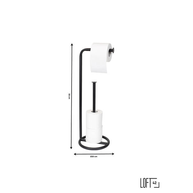 LOFT42 Grant Toiletrolhouder - Vrijstaand - Zwart