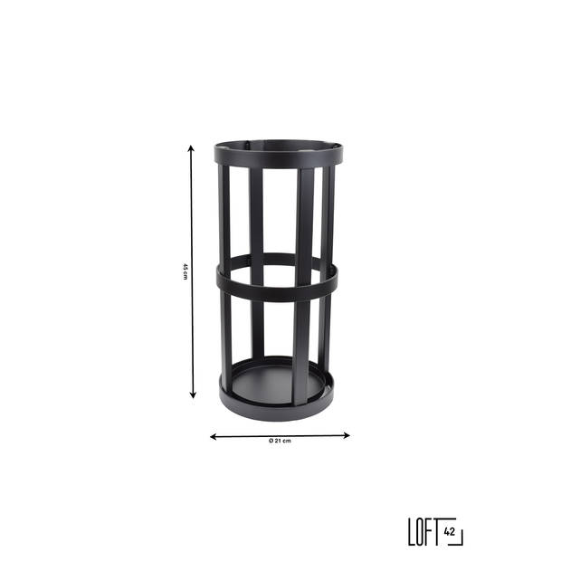 LOFT42 Detroit paraplubak - Zwart - Metaal