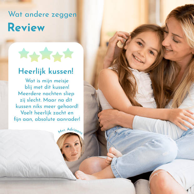 LILLA24 40x60 - Luxe kinderkussen - Peuterkussen - Eerste kussen - Wit