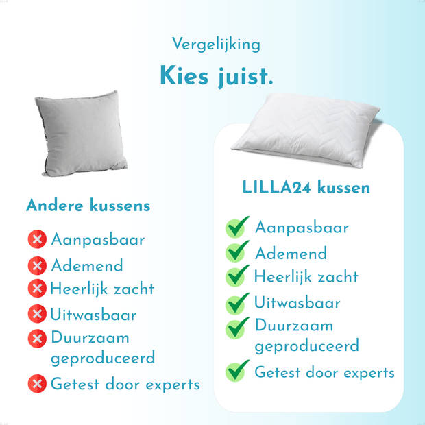 LILLA24 40x60 - Luxe kinderkussen - Peuterkussen - Eerste kussen - Wit